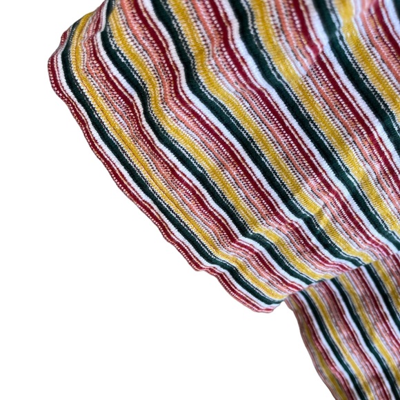 Madewell Retro vintage feel Textured Easy Crop Tee‎ in Stripe size small - Picture 10 of 16